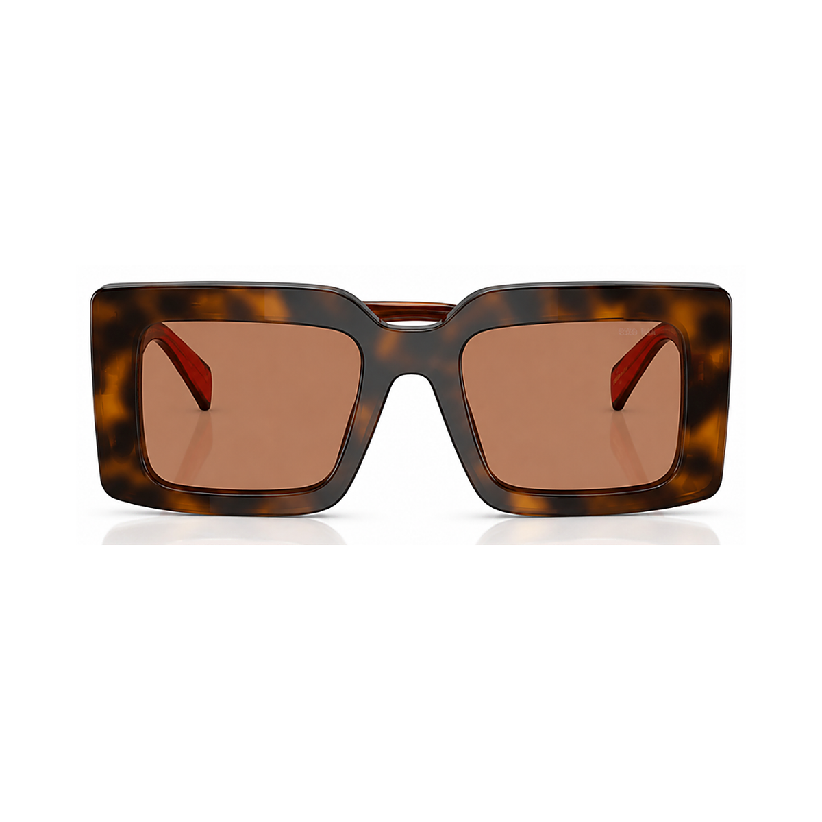 Prada Square Tortoise Sunglasses (SPR D01), front view