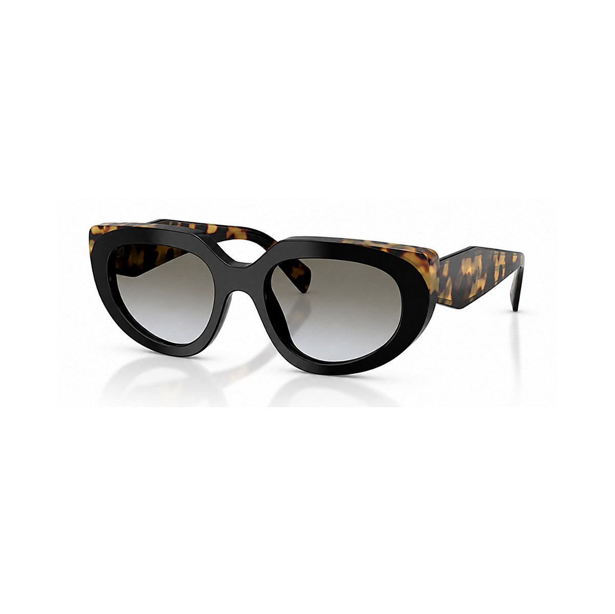 Prada Black Tiger Sunglasses (SPR D02), angled side view