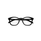 Prada Round Black Eyeglasses (VPR C04), front view