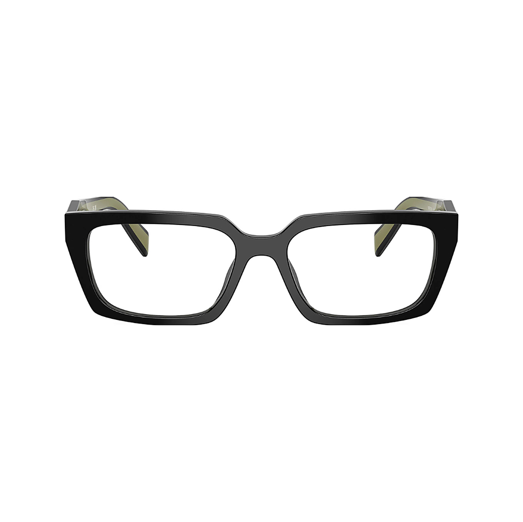 Prada Black Green Eyeglasses (VPR D05), front view