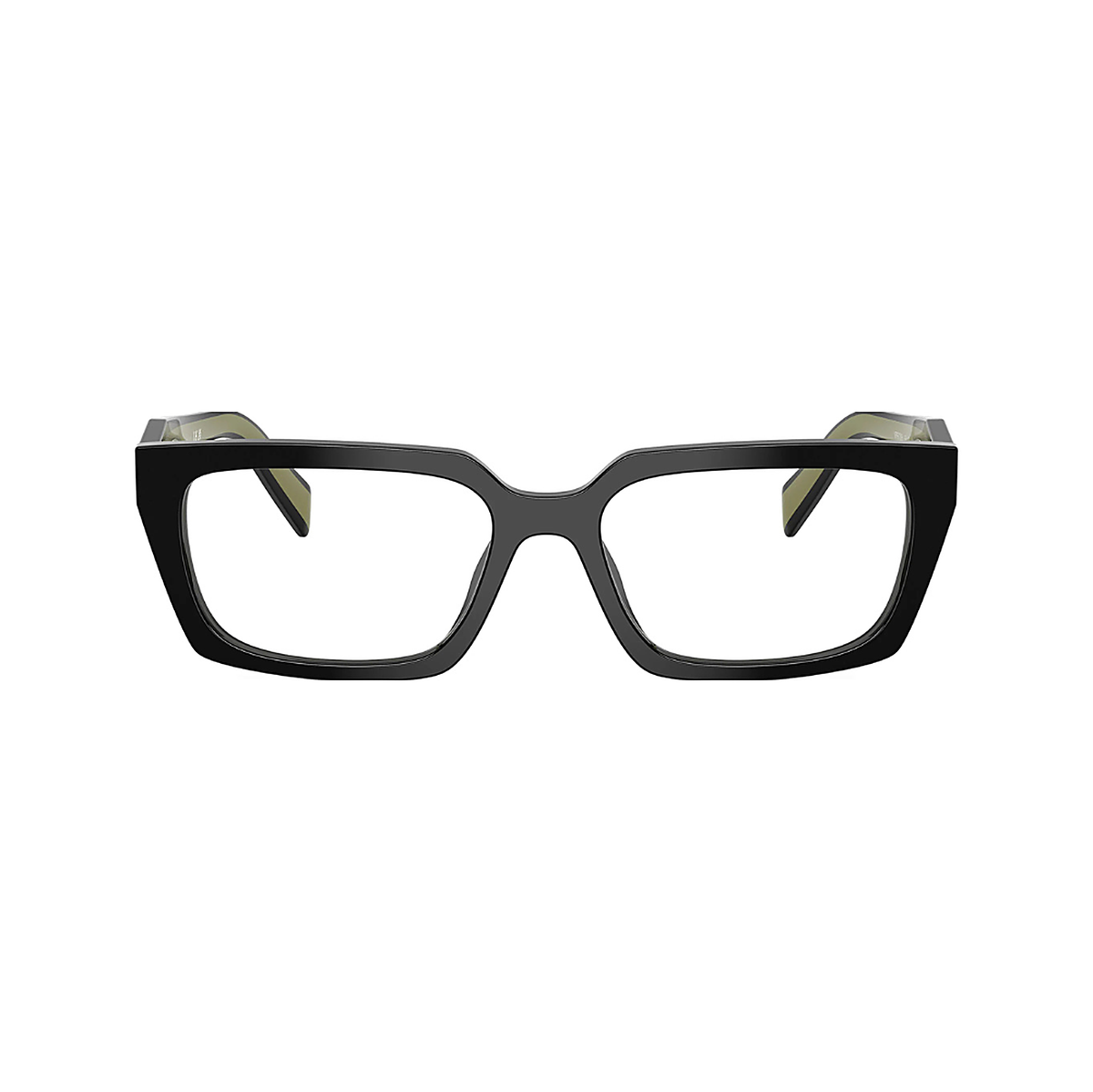 Prada Black Green Eyeglasses (VPR D05), front view