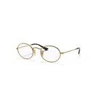 Ray-Ban Gold Oval Eyeglasses (RB 3547V), front view