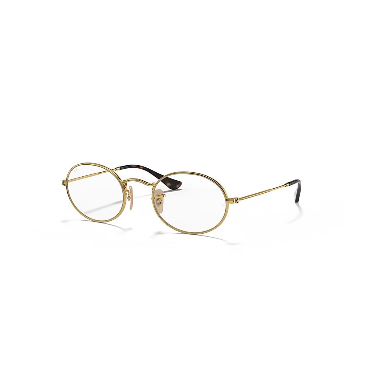 Ray-Ban Gold Oval Eyeglasses (RB 3547V), front view