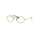 Ray-Ban Gold Oval Eyeglasses (RB 3547V), angled side view