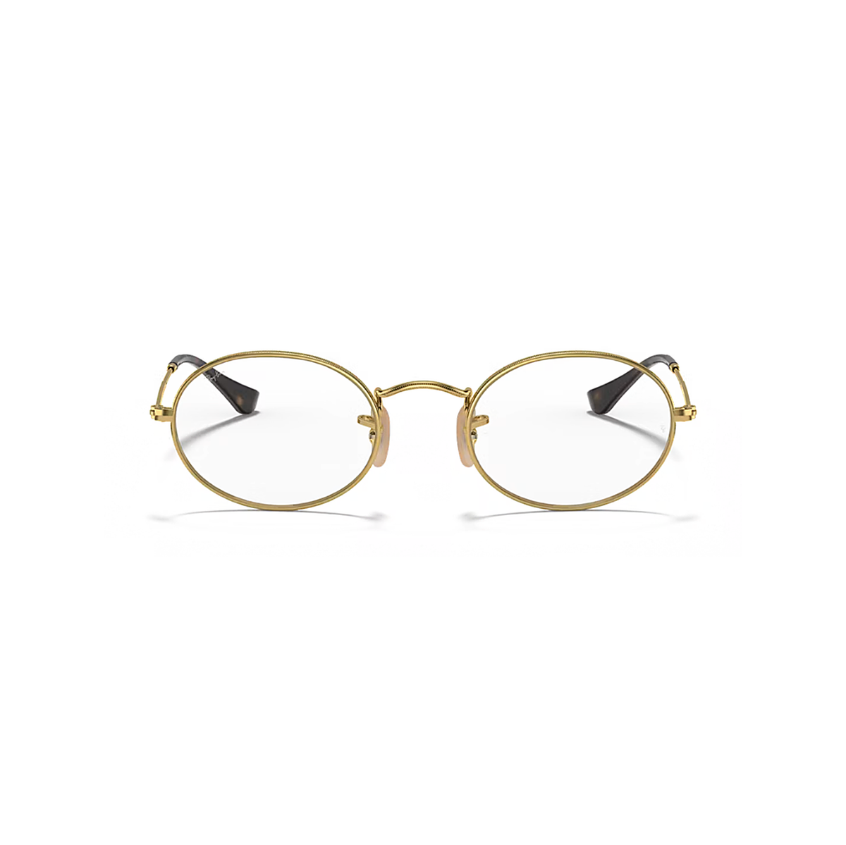 Ray-Ban Gold Oval Eyeglasses (RB 3547V), detail view