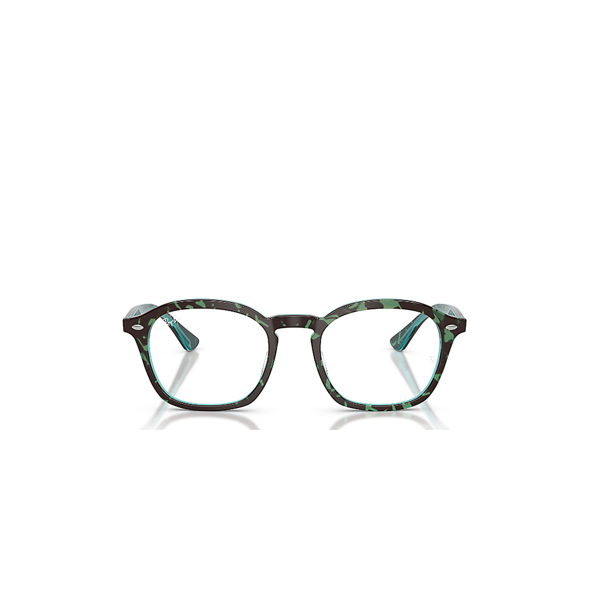 Ray-Ban Green Havana Eyeglasses (RB 5451), front view