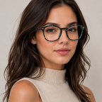 Ray-Ban Green Havana Eyeglasses (RB 5451) worn by a model