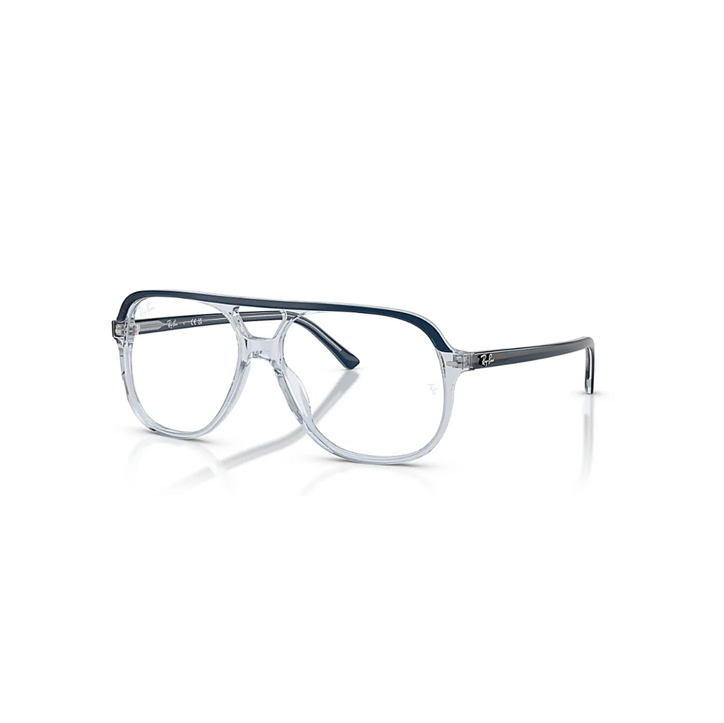 Ray-Ban Clear Blue Eyeglasses (RB 5698), angled side view