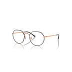 Ray-Ban Rose Gold Eyeglasses (RB 6465), angled side view