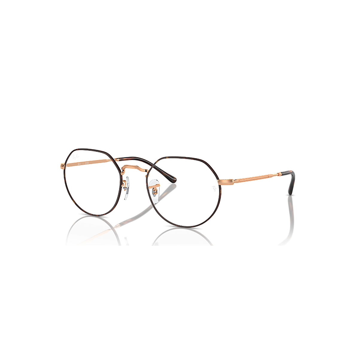 Ray-Ban Rose Gold Eyeglasses (RB 6465), angled side view