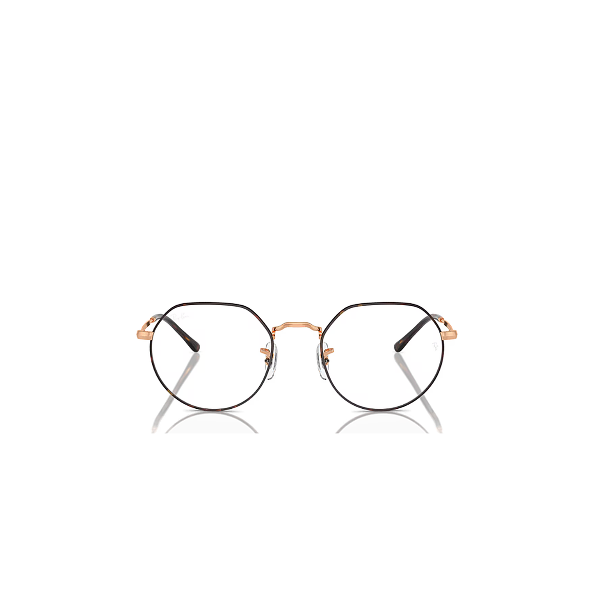 Ray-Ban Rose Gold Eyeglasses (RB 6465), front view