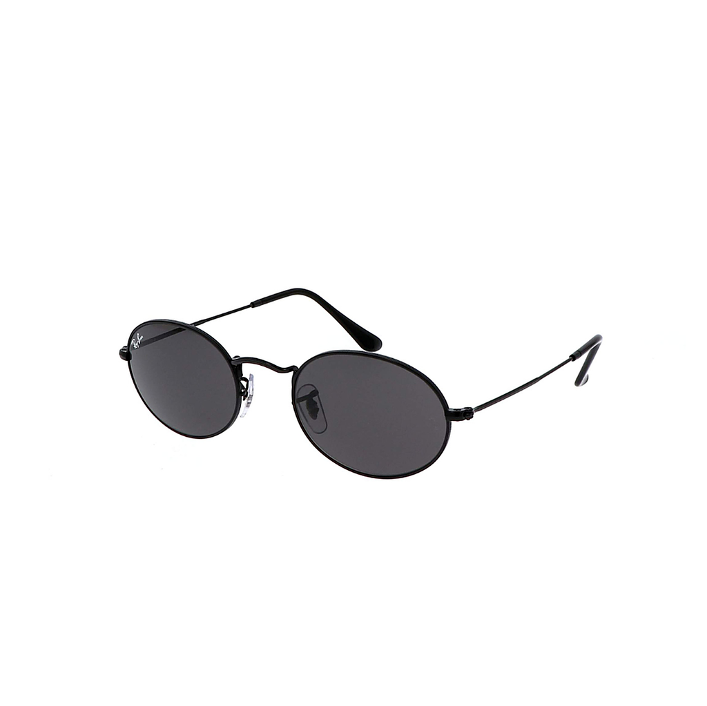 Ray-Ban Oval Black Sunglasses (RB3547D), angled side view