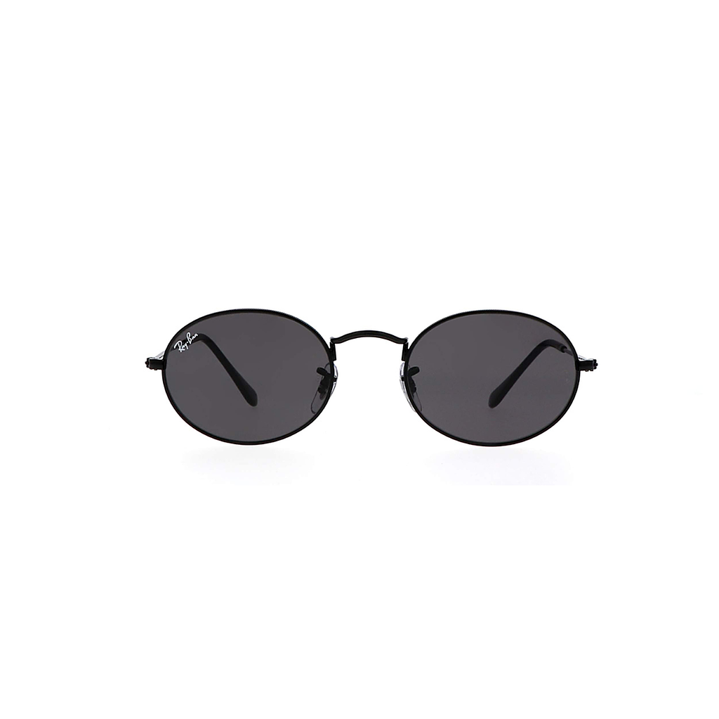 Ray-Ban Oval Black Sunglasses (RB3547D), front view