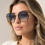 Ray-Ban Blue Sunglasses (RB3720) worn by a model