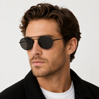 Ray-Ban Grey Sunglasses (RB3775) worn by a model
