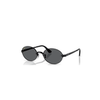Ray-Ban Round Black Sunglasses (RB3929D), angled side view
