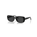 Ray-Ban Rectangular Black Sunglasses (RB4421D), angled side view