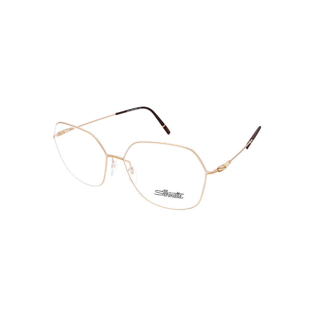 Silhouette Gold Eyeglasses (4549 75 3530), angled side view