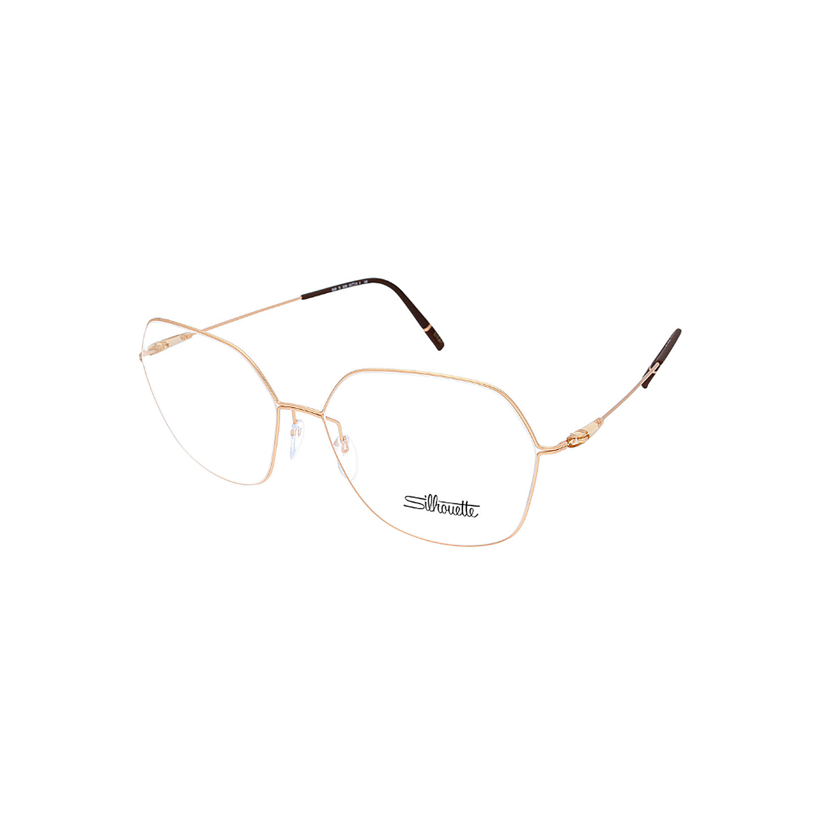 Silhouette Gold Eyeglasses (4549 75 3530), angled side view
