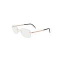 Silhouette 23kt Gold Plated Rectangular Eyeglasses (5471 20 6051), angled side view