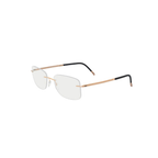 Silhouette 23kt Gold Plated Rectangular Eyeglasses (5471 20 6051), angled side view
