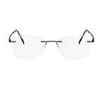 Silhouette Titanium Rimless Eyeglasses (5502 BS 6560), front view