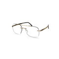 Silhouette 23kt Gold Plated Square Eyeglasses (5558 LA 7520), angled side view