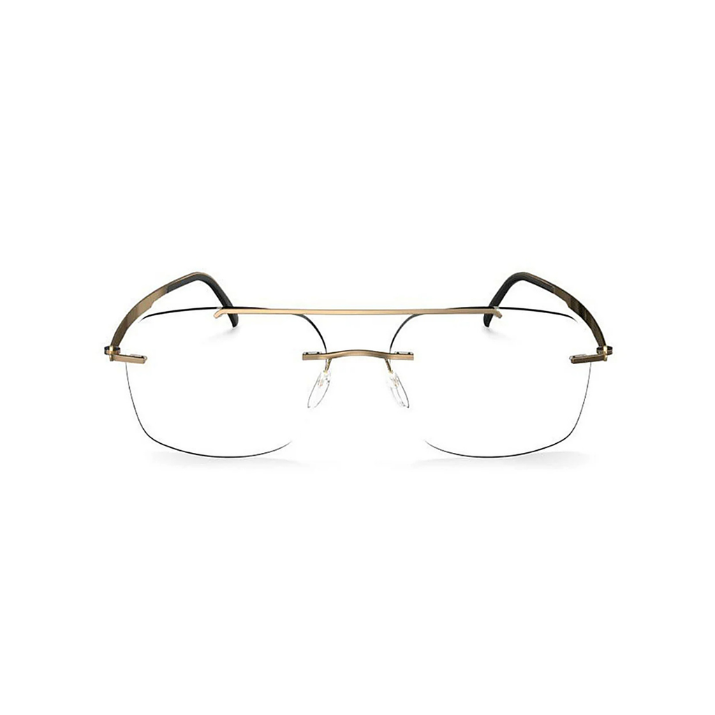 Silhouette 23kt Gold Plated Square Eyeglasses (5558 LA 7520), front view
