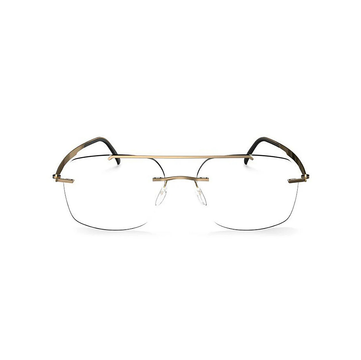 Silhouette 23kt Gold Plated Square Eyeglasses (5558 LA 7520), front view