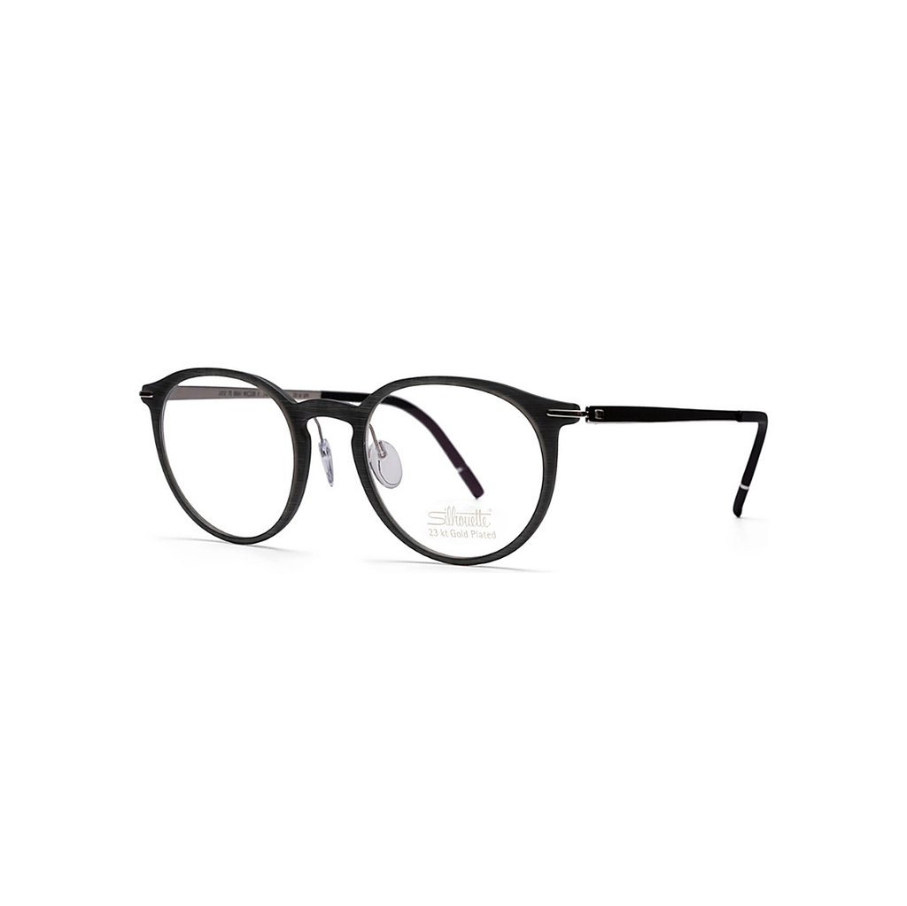 Silhouette Round Eyeglasses (L012 75 6500), angled side view