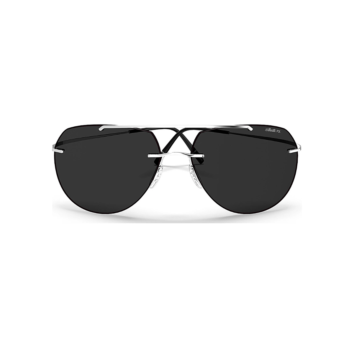 Silhouette Nash Black Polarized Sunglasses (8744), front view