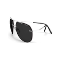 Silhouette Nash Black Polarized Sunglasses (8744), angled side view