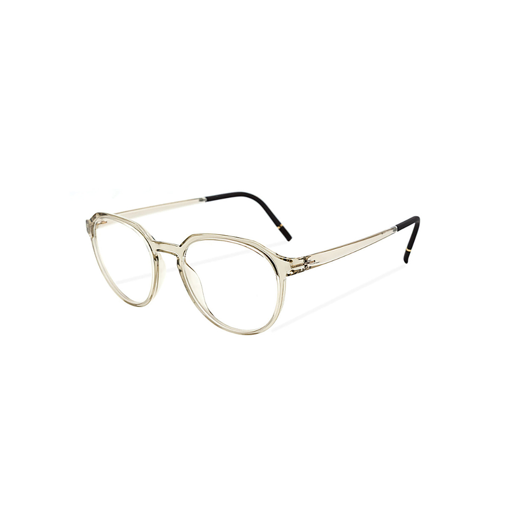 Silhouette Champagne Eyeglasses (SPX 2981 75 8530), angled side view
