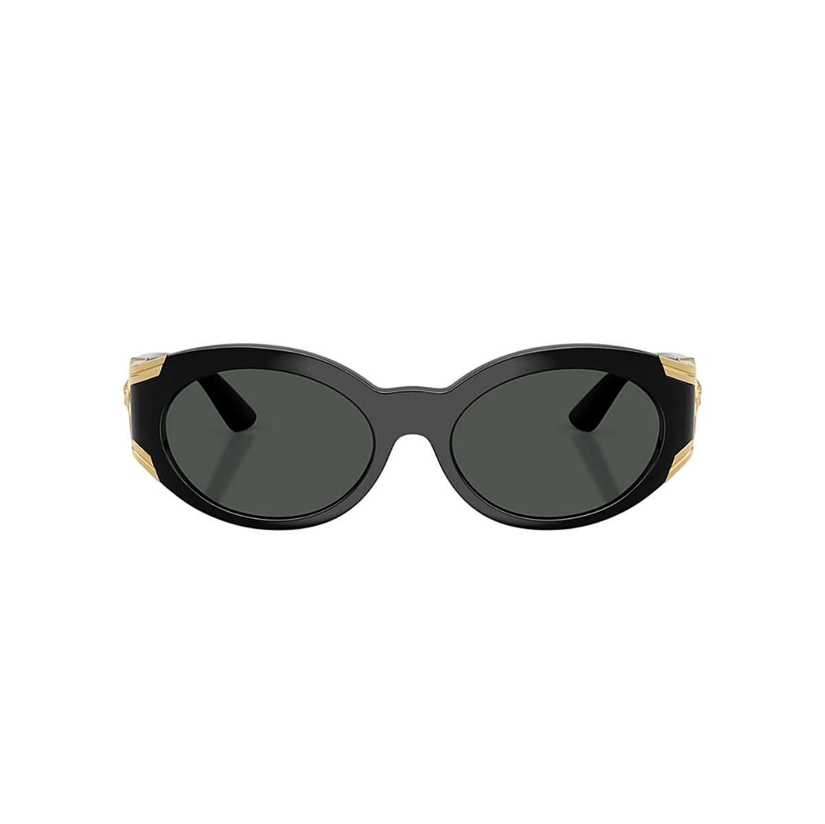 Versace Oval Black Sunglasses (4503-U), front view