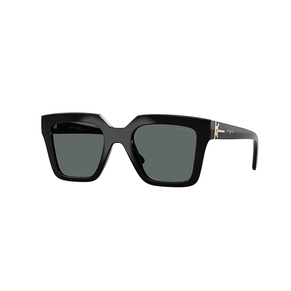 Vogue Eyewear Square Black Sunglasses (VO5690S), angled side view