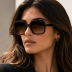 Vogue Eyewear Brown Sunglasses (VO5696S) worn by a model